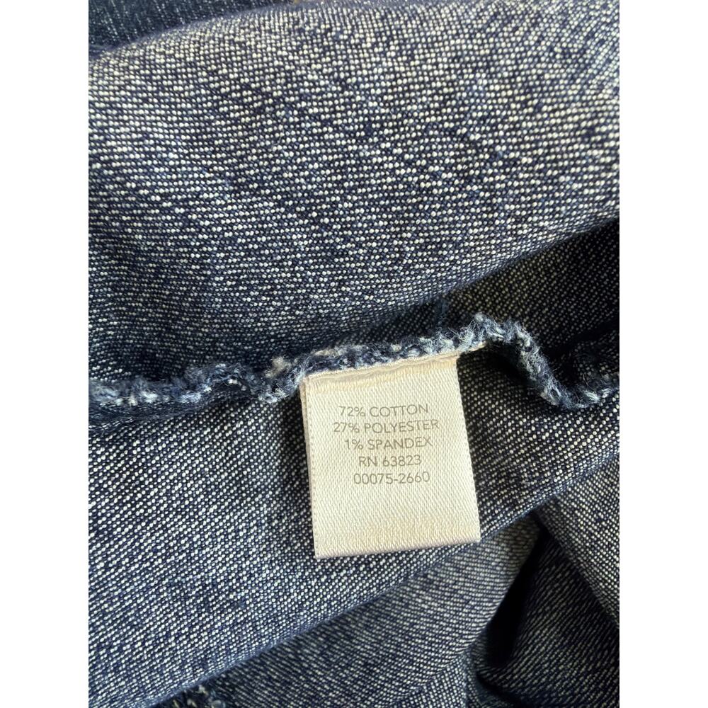 Vintage Christopher & Banks Blue Denim Five-Pocket Pencil Midi Skirt 10 - Picture 6 of 7